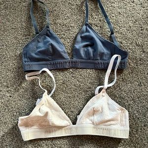2 Calvin Klein bralettes